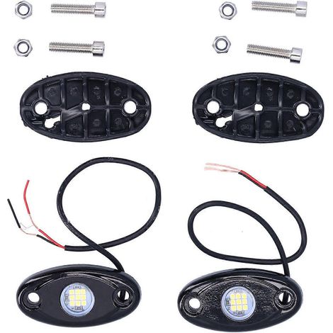 Paar Unterbodenbeleuchtung, weiß, 9 LEDs, IP68, universell für Auto, LKW, ATV, RZR, UTV