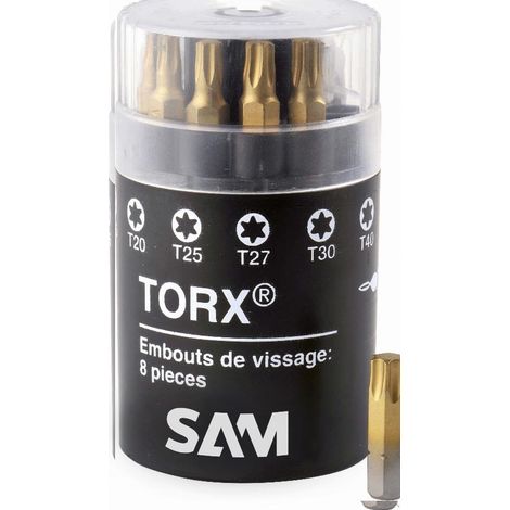 Barillet embouts titane torx SAM - E125TJ8 (1/2)