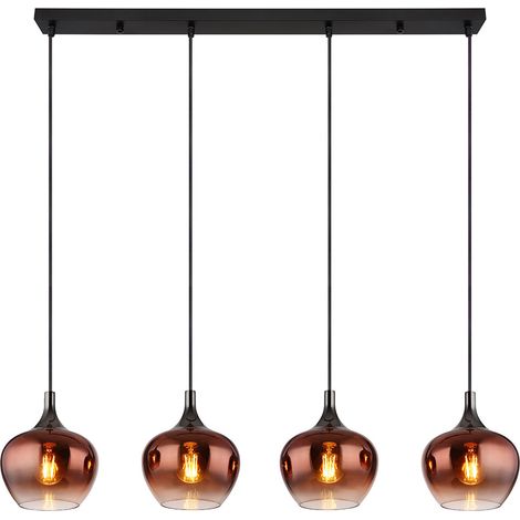 Globo - suspension - MAXY - rouge - verre - grande lampe de table (1/5)
