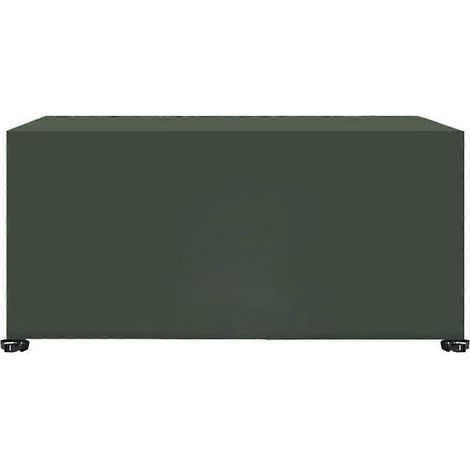 Housse carrée en toile robuste imperméable pour table et chaises de jardin, idéale pour tous types de meubles. (1/4)