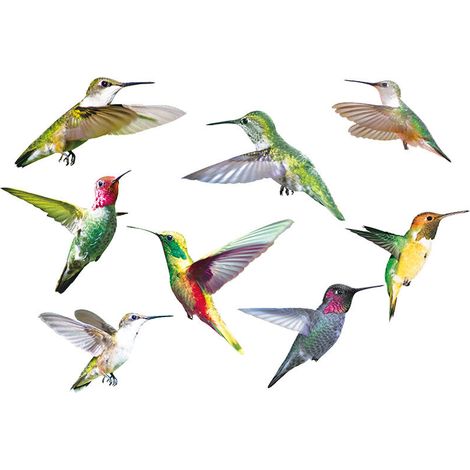 9 beaux oiseaux colibris Stickers muraux volants colibris amovibles pour chambre salon Art décoration d'intérieur, (1/5)