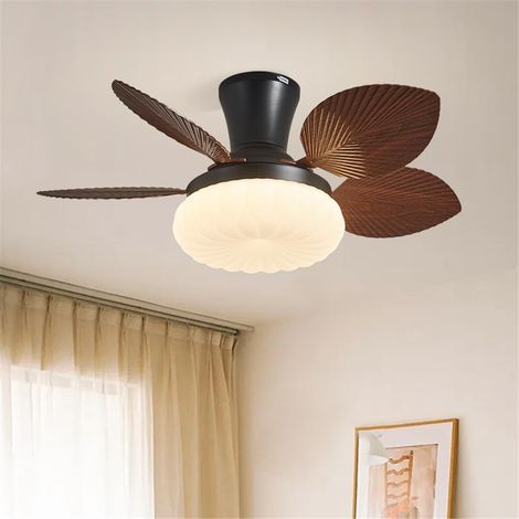 86cm Ceiling Fan with Light, Dimmable LED, Quiet Reversible DC Motor, 6 Speeds, Remote, Timer for Bedroom & Living Room, Walnut (1/3)