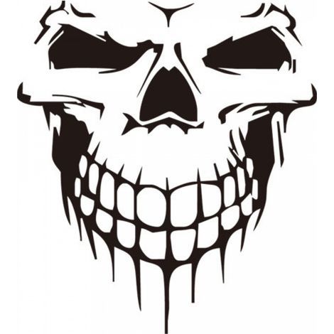 Cartoon skull car sticker, reflective car sticker, 20x18CM (1/5)