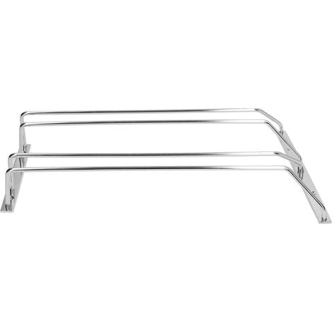Porte-verres en acier inoxydable à double rangée - Rangement suspendu pour verres à pied sous placard