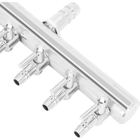 Distributeur de Débit d'Air 6‑Voies pour Aquarium en Acier Inoxydable – Régulateur pour Réservoir à Poissons (1/5)