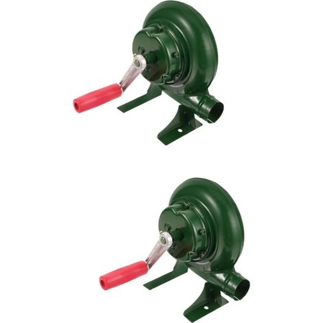 Souffleur à manivelle portable en 2 pièces pour churrasco, ventilateur léger pour le camping et les activités (1/5)