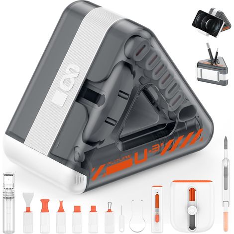 20 in 1 Tastatur Reinigungsset mit Bürste, Kopfhörer Reinigungsset für AirPods 1/2/3/Pro, PC Reinigungsset mit Handy-Ständer für Laptop, Handys, Tastatur, Ohrhörer (1/2)