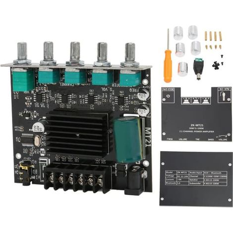 Carte d'amplificateur BT haute puissance pour haut-parleurs 15-100 W 4-8 Ω (DC12-24 V) (1/5)