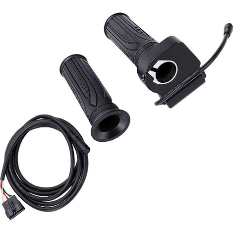 Poignée D'accélérateur avec écran LCD et Régulateur de Vitesse Poignée de contrôle de vitesse de vélo électrique, poignée en caoutchouc antidérapante, Compatible 48V, connecteur 6 (1/5)