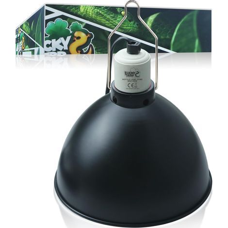 Aluminium-Reflektorkuppel, 250-W-Wärmelampe, E27-Keramikfassung, integrierter Schalter, für Reptilien-Terrarium (1/5)