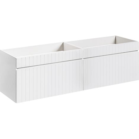 Waschtischunterschrank 160cm Zelie mit 2 Schubladen, Weiß