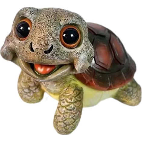 Statue de Totue d'Extéieu - ésine Gise - Décoation de Table - Jadin, Bueau, Chambe à Couche - Figuine de Collection (1/2)