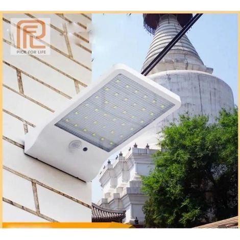 Lampe solaire - Sans fil - Détecteur de mouvement - Jardin/Porte/Entrée - 36 LED (1/4)