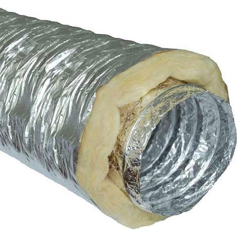 Gaine VMC insonorisée 250mm – Isolation acoustique laine de roche – Longueur 10m – Semi-rigide pour systèmes de ventilation – Winflex Ventilation (1/4)