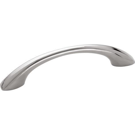 Set of 12 cabinet handles  Polished chrome  96 mm (3-3/4 in) center to center  Drawer handles  Cabinet hardware (1/5)