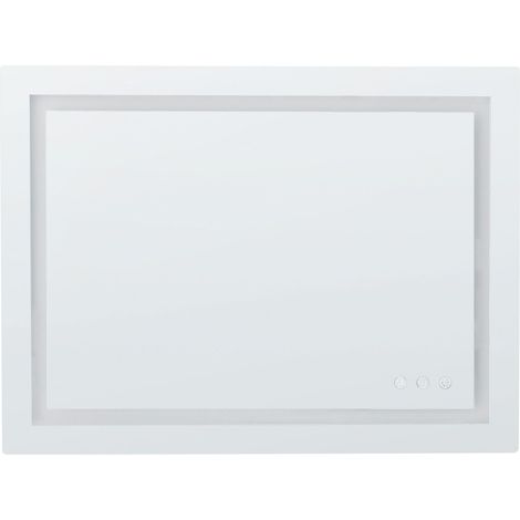 LED Bathroom Mirror PRENOIS 80 cm 60 cm Silver