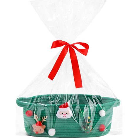 Panier De Noël - Boîte De Rangement Décorative Pour Cadeaux Et Confiseries - Idéal Pour Fêtes Familiales Et Réunions Universitaires - 1 Pièce (1/5)