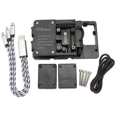 Support de téléphone pour moto, support de navigation mobile, chargeur USB pour (1/5)