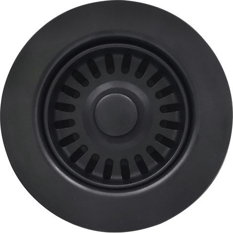 Évier de cuisine noir avec filtre panier et couvercle filtre de vidange de cuisine pour évier de cuisine en granit / argile réfractaire (diamètre 114,3 mm) (1/5)