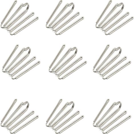 30 robuste Vorhanghaken, strapazierfähige Vorhangclips aus Edelstahl, Metallfaltenhaken für Duschvorhänge (1/5)
