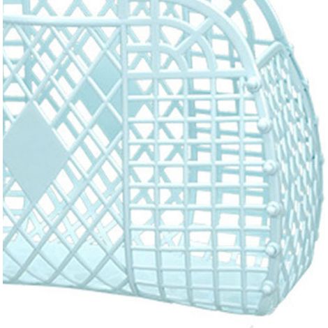 Panier de Stockage Vide Réutilisable Portable Plastique Démontable pour Jouets Shopping Maison Plage Bords de lit Bleu 250x110x220mm 1pc (1/4)