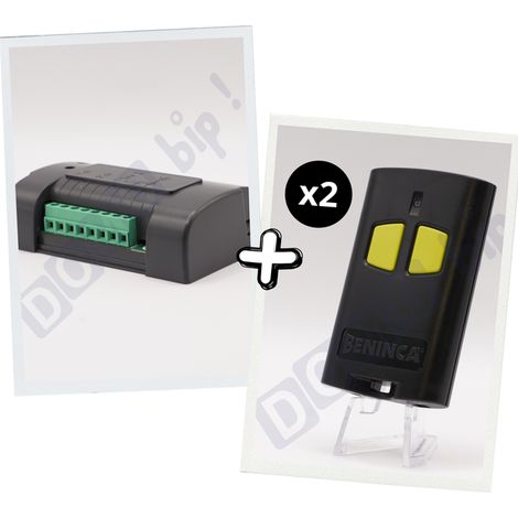 Kit BENINCA ONE.2WB + 2 TO.GO 2VA – Récepteur 2 Canaux 433,92 MHz + Télécommande ARC 128 Bits / Rolling Code (1/5)