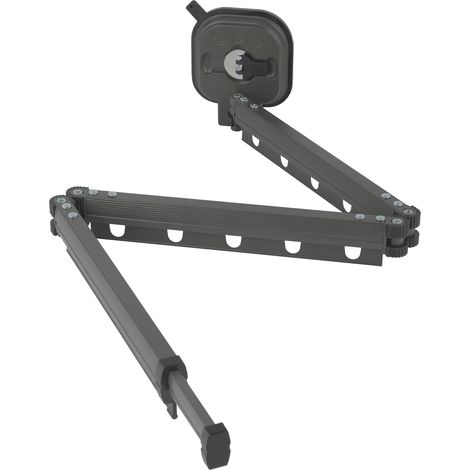 Sollbry Tendedero de pared con ventosa, plegable para interior, gran capacidad de carga, para balcón, lavandería y baño (3 postes) (1/5)