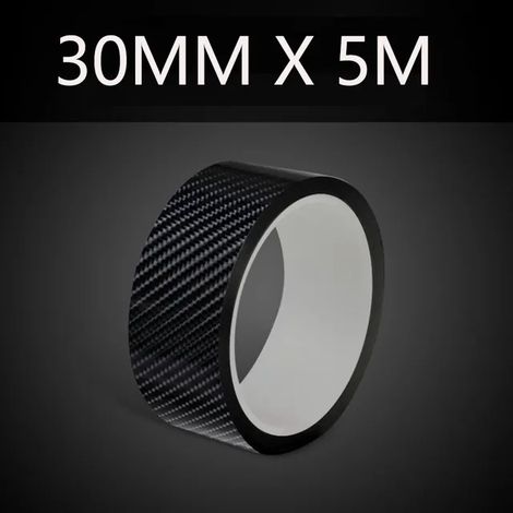 (30 mm x 5 m) Autocollants de protection pour seuil de porte de voiture en fibre de carbone 5D, anti-rayures, pour pare-chocs et autres surfaces. (1/5)