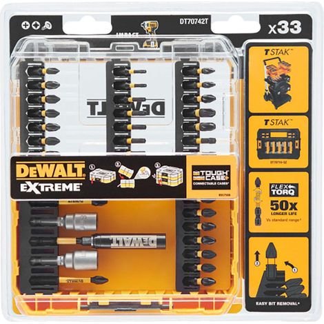 DeWalt DT70742T-QZ Schraubenzubehör-Set 33 Teile