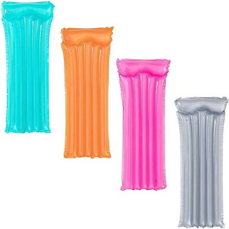 TRADE SHOP - Materassino Tinta Unita Trasparente Gonfiabile 183x76cm Piscina Mare 5 Tubi 44013 - (1/5)