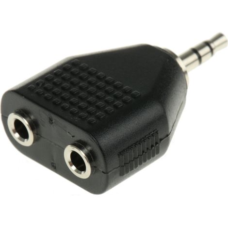 Adaptateur audio et vidéo RS PRO Droit, 3,5mm Stéréo Femelle vers 3,5mm Stéréo Mâle ( Prix pour 1 )