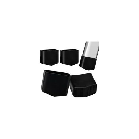 Pieds D'échelle en Caoutchouc Couvre-Pieds D'échelle Caoutchouc pour Échelle Embout Escabeau 40x20 Capuchons D'échelle Antidérapants Pour Pieds D'échelle Universels Noir 4Pcs (noir)