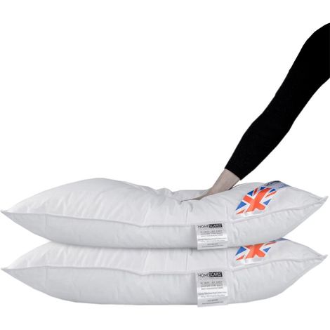 HOMESCAPES Lot de 2 oreillers en microfibre, 50 x 75 cm