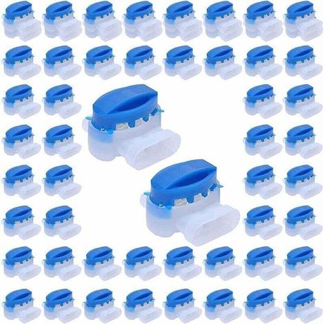 50 Stück harzgefüllte Kabelverbinder, 314 Stecker für Automower Mähroboter, Blau - Crezuo (1/4)