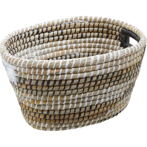 Premier Housewares Set of Three Oval Straw Baskets (1/5)