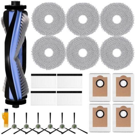 Staubsauger Zubehör Set, 1 Hauptbürste, 4 Filter, 4 Beutel, 6 Mikrofasertücher, 6 Seitenbürsten, Ersatzteile für M3 Max - AUTRES