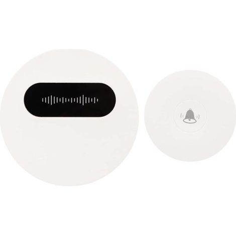 Ensemble de Sonnette sans Fil, Volume Réglable sans Batterie Sonnette Auto-génératrice pour la Maison (1/5)
