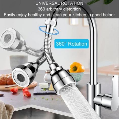 Robinet Pivotant - 360° Rotation - Flexible - Économie D'eau - Pour Salle De Bain Et Cuisine - 1 Pièce (1/5)