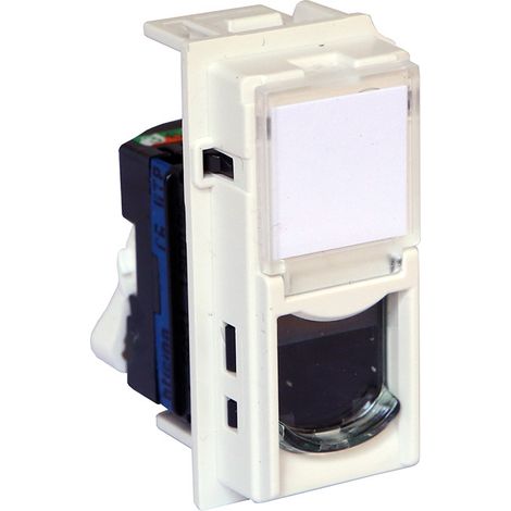 Base RJ45 UTP CAT 6 1 Módulo BTicino Living Now K4279C6 Blanco