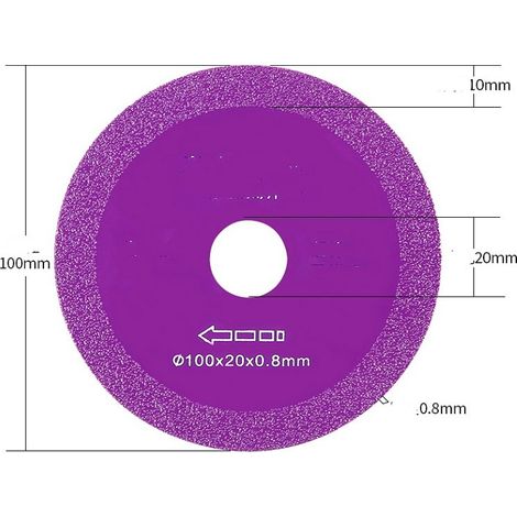 Lot de 3 disque diamant 100 carrelage, disques de coupe diamantés de pour verre, carreaux de céramique (1/5)
