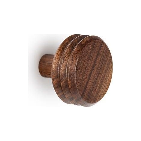 Patère Pulse - talla 65x57mm. Noyer
