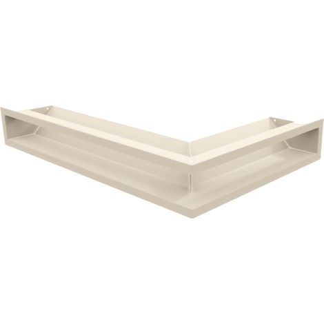 Eck-Lüftungsgitter LUFT links 60x40x9 Creme Slim (1/5)