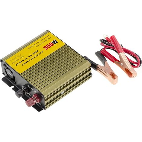 Voltage Converter 24V Input to 220V with Pure Sine Wave Continuous Power 350 Watts, Peak Power 600W