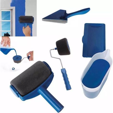Rouleau De Peinture - Réservoir Anti-Goutte Rechargeable - Poignée Extensible Réglable - Pour Murs Meubles Bois - Kit Complet ×1