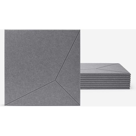 Set aus 8 Schallschutzpaneelen Design 60x60 grau Klank-GC