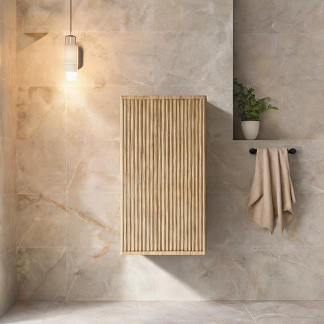 Meuble de rangement mural pour salle de bain en chêne oak (1/5)