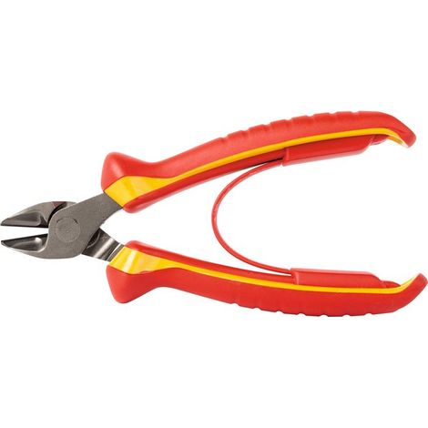 Facom – Pince coupante diagonale isolée 1000V – Longueur 165 mm – Capacité de coupe 3.5 mm – Pour câbles électriques