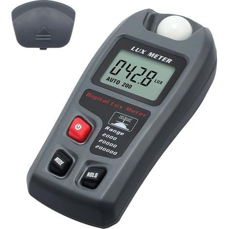 Luxmètre Numérique Lux Mètre Digital Poche Photomètre Illuminance Numérique LCD Éclairement Luminomètre Teseur de Lumière Mètre pour École Famille Industrie Entrepôt Lab
