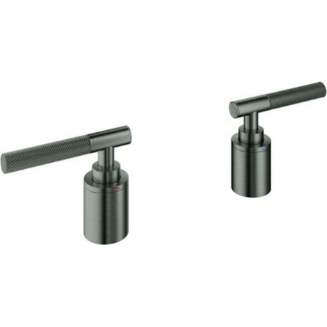 Hebelgriffe Atrio Private C. 48651 Rändelstruktur hard graphite gebürstet (1/2)