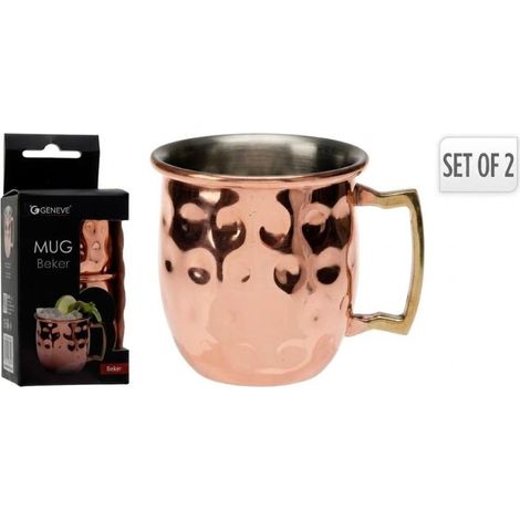 EXCELLENT mugs acero inoxidable moscow mule 500 ml , Set de 2 mugs de acero inoxidable Moscow Mule 500 ml, un conjunto elegante y resistente diseñado para disfrutar de cócteles y b